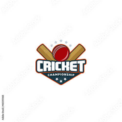 Cricket badge. Sport logo. Vector illustration.