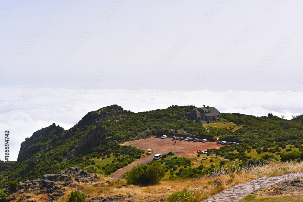 Fototapeta premium The highest Madeira island mountain Pico Ruivo.