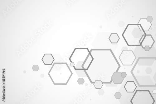 Abstract hexagon background , Technology polygonal concept