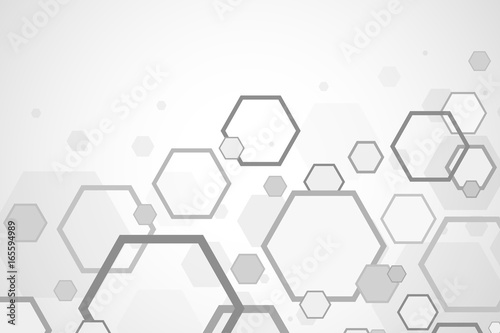 Abstract hexagon background , Technology polygonal concept