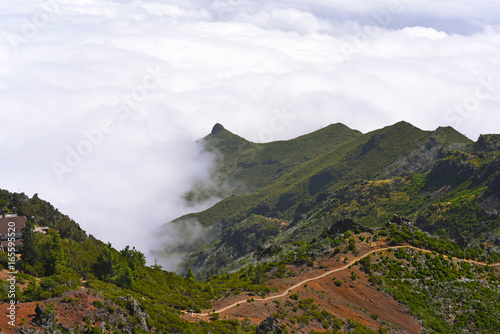 The highest Madeira island mountain Pico Ruivo. photo