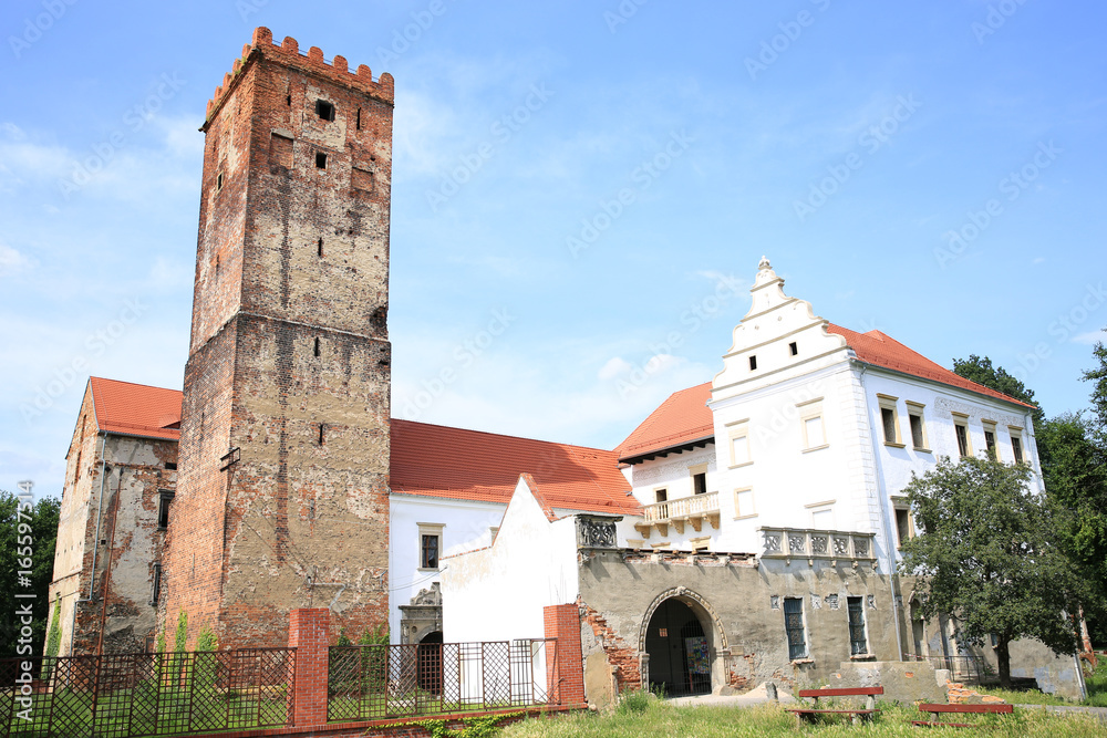The historic Castle Rycerski in Prochowice, Poland
