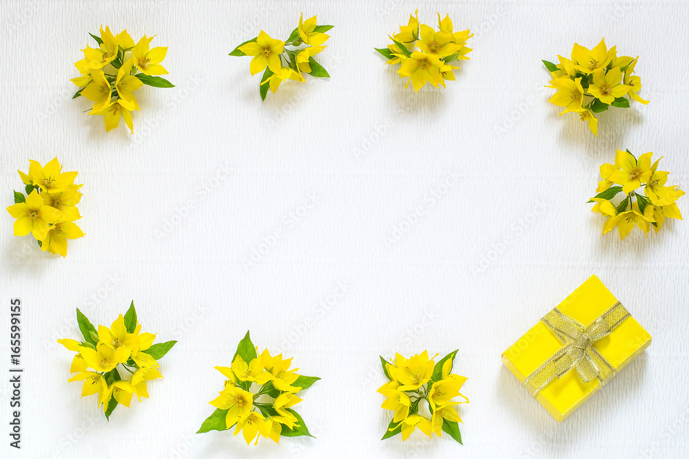 Festive flower arrangement on white background Festive flower arrangement on white background