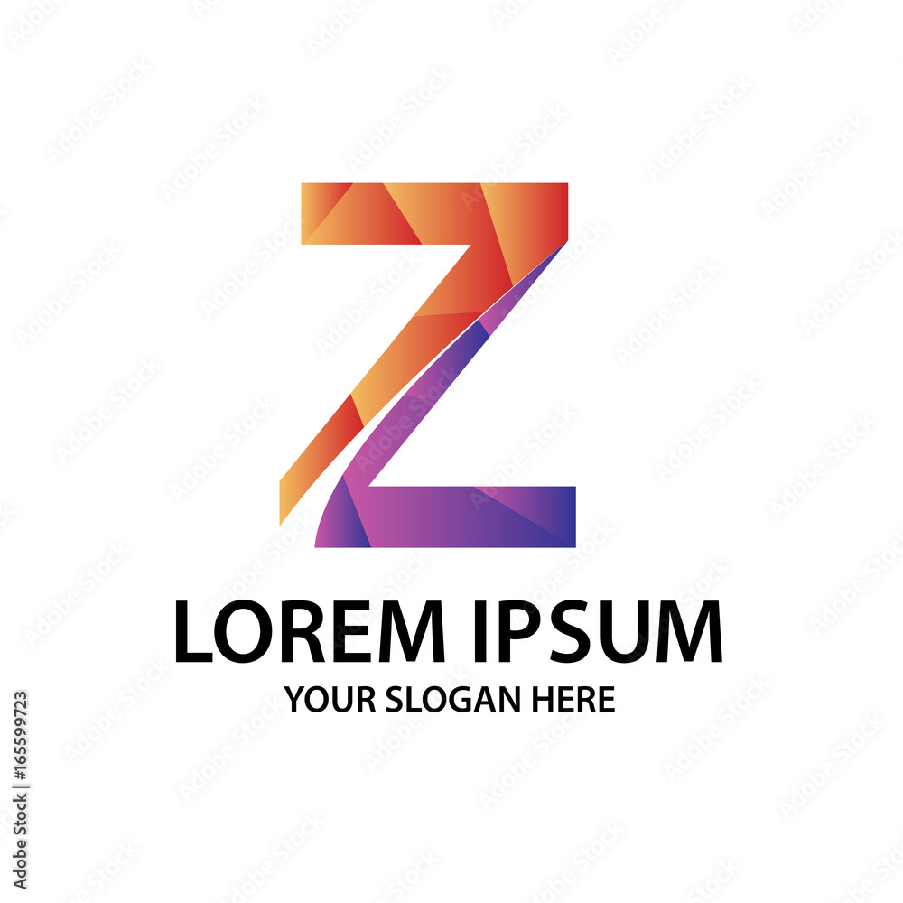 Letter Z with polygonal style, logo design, isolated on white background. Letter Z with polygonal style, logo design, isolated on white background.