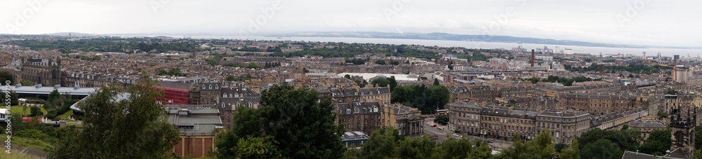 views of Edinburgh, Scotland, United Kingdom, from the heights 