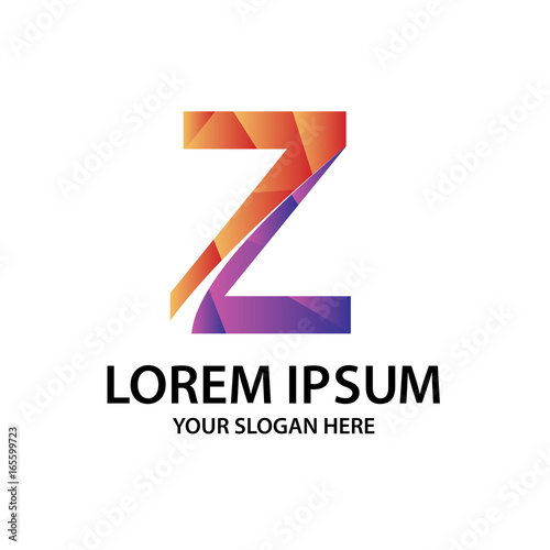 Free Download Letter Z with polygonal style, logo design, isolated on white background. - GFXLoad