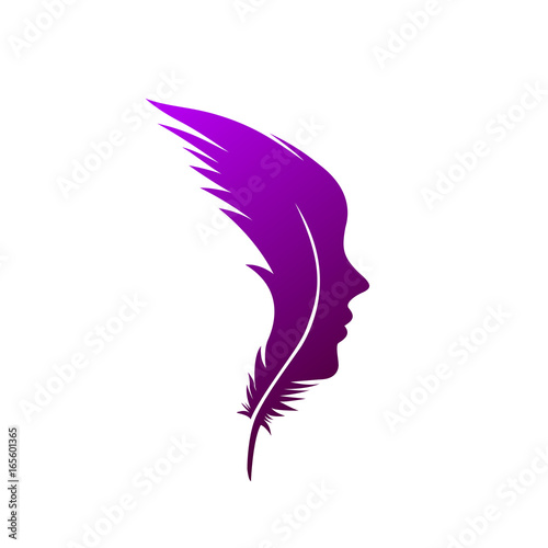feather beauty face