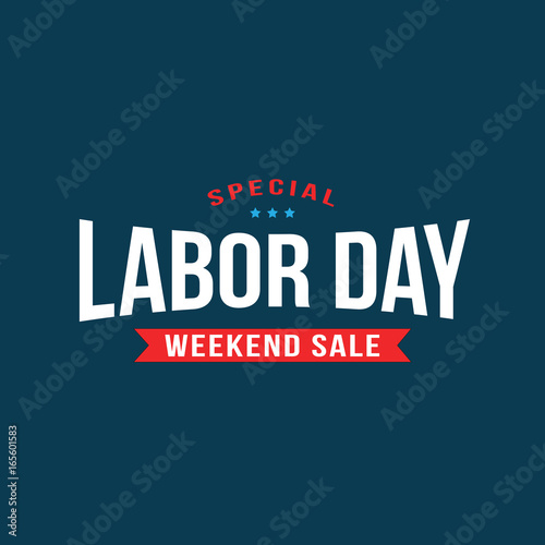 Special Labor Day Weekend Sale Text Treatment, Vector Illustration