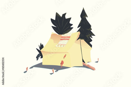 Rest with a tent