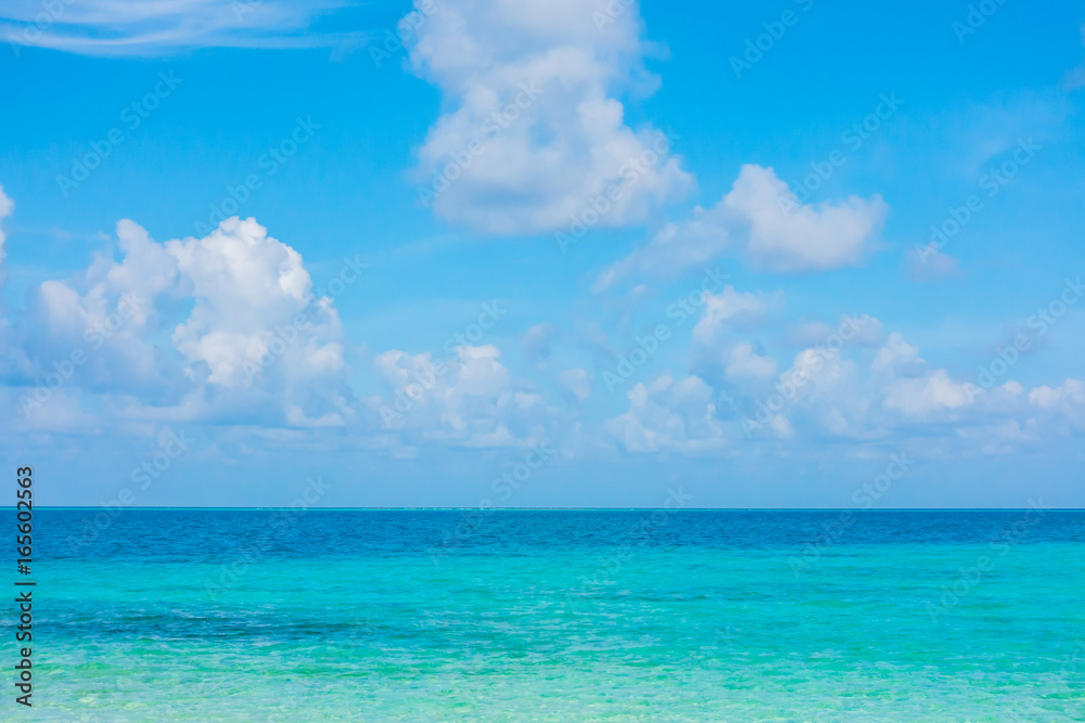Beautiful tropical Maldives island with white sandy beach and sea . Beautiful tropical Maldives island with white sandy beach and sea .