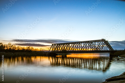 Reflection of a bridge