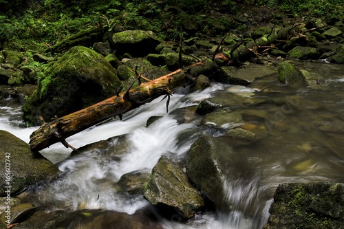 Waterfall on a river in a forestWaterfall on a river in a Waterfall on a river in a forest photo