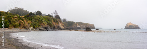 Panorama of the Mendocino Coast at Van Damme State Park, A California State Park.