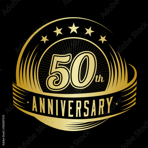 50 years anniversary design template. Vector and illustration. 50th logo. 