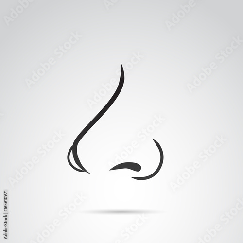 Nose vector icon.