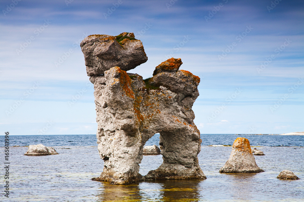 limestone pillars at Faro island Sweden StockFoto Adobe Stock