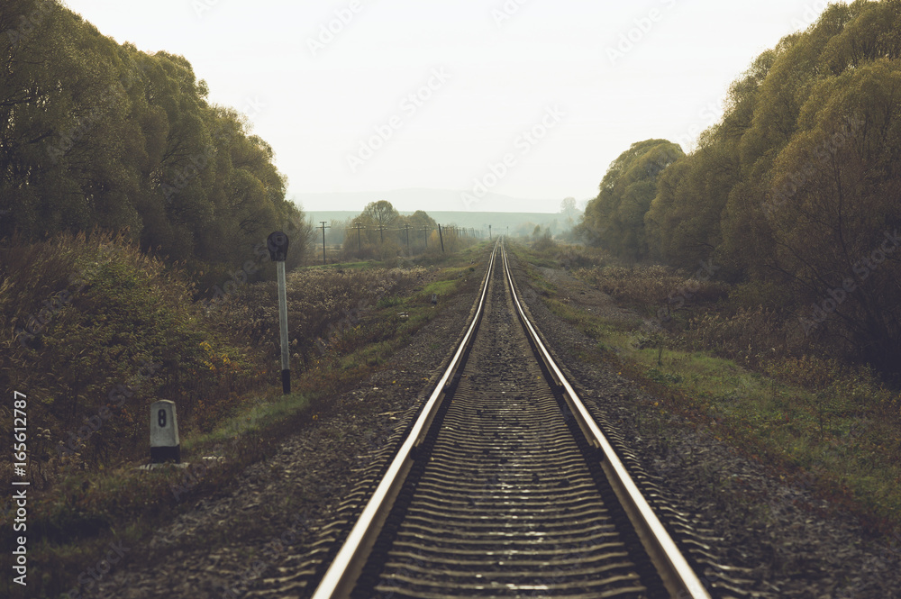 Obraz premium Railway road.