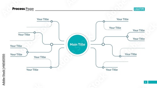 Mind map slide template