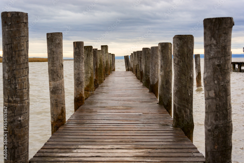 Fototapeta premium Lake Neusiedl, Neusiedler See, Austria