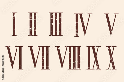 Roman numerals set.