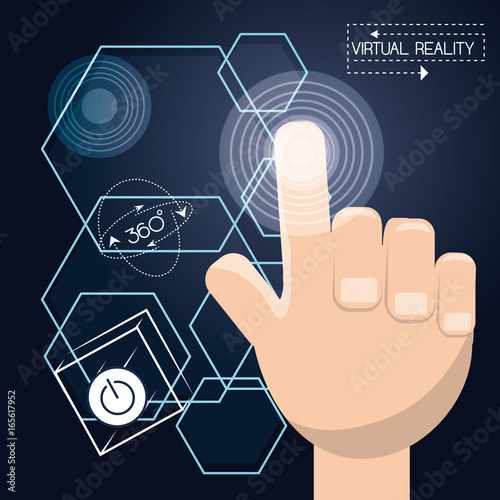 virtual reality game with futuristic technology innovation