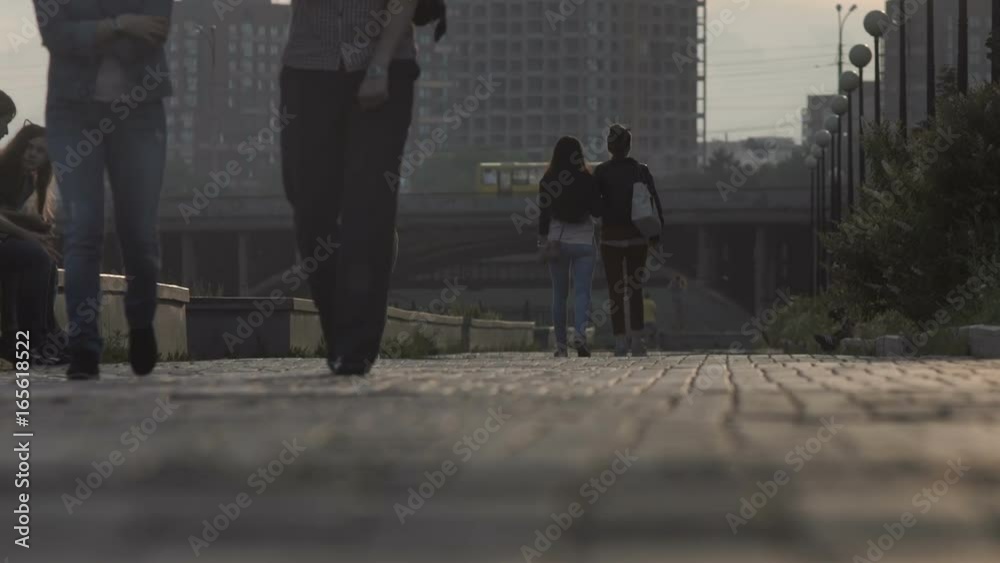 Legs of urban residents Legs of urban residents