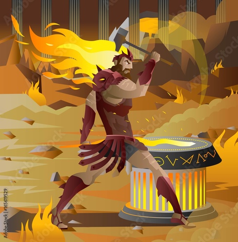 vulcan greek roman god of the forge