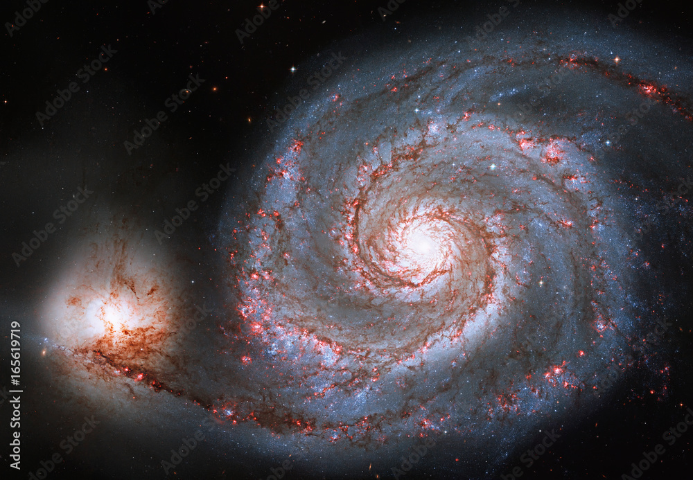Naklejka premium Whirlpool Galaxy. Spiral galaxy M51 or NGC 5194. 