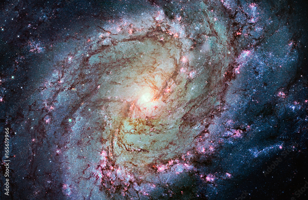 Naklejka premium Messier 83, Southern Pinwheel Galaxy, M83 in the constellation Hydra.