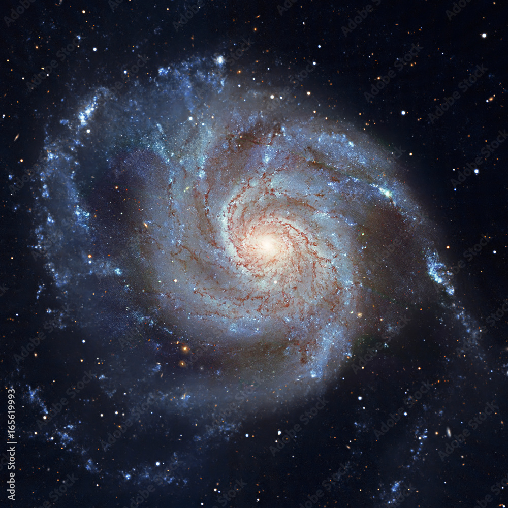 Naklejka premium Pinwheel Galaxy Messier 101, M101 in the constellation Ursa Major.