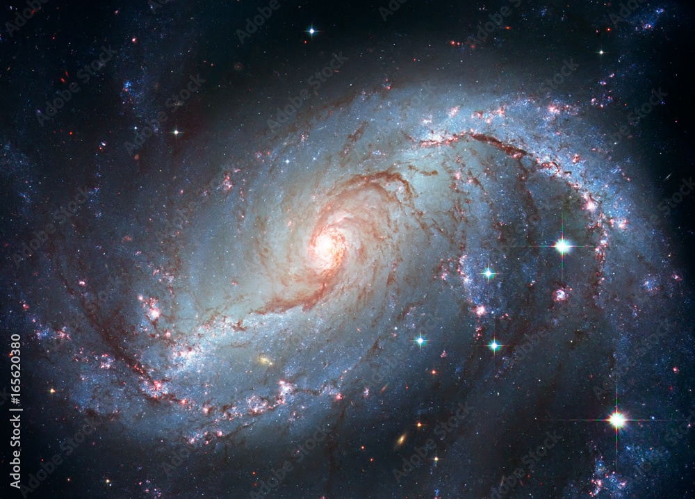 Fototapeta premium Stellar Nursery NGC 1672. Spiral galaxy in the constellation Dorado. 