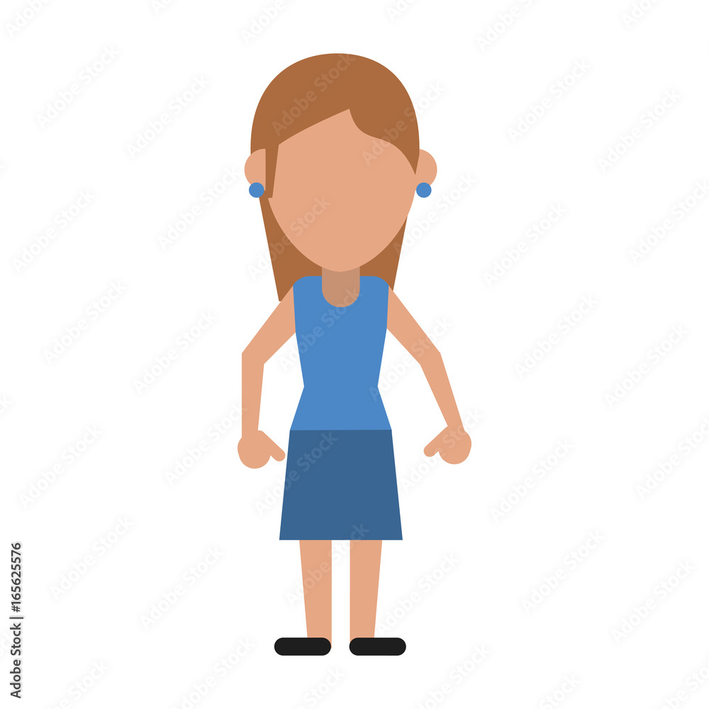 woman cartoon isolated casual woman cartoon isolated casual