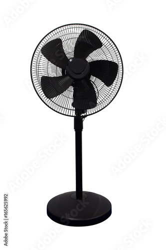 Electric fan for home use isolated on white background.