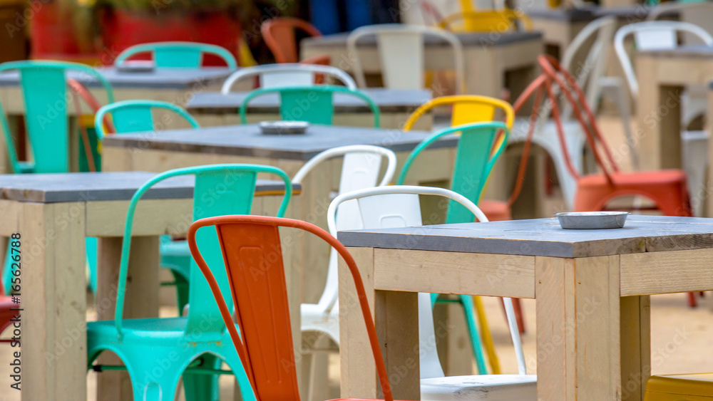 Obraz premium Nowoczesny taras w kawiarni