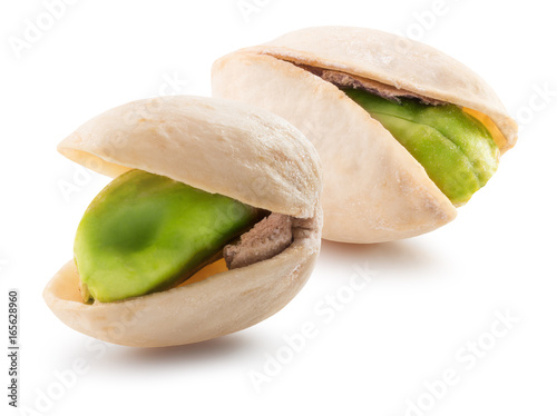 pistachios isolated on a white background