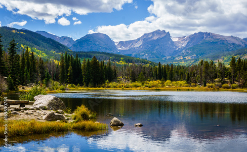 Sprague Lake in Rocky Mountain National Park Colorado photo