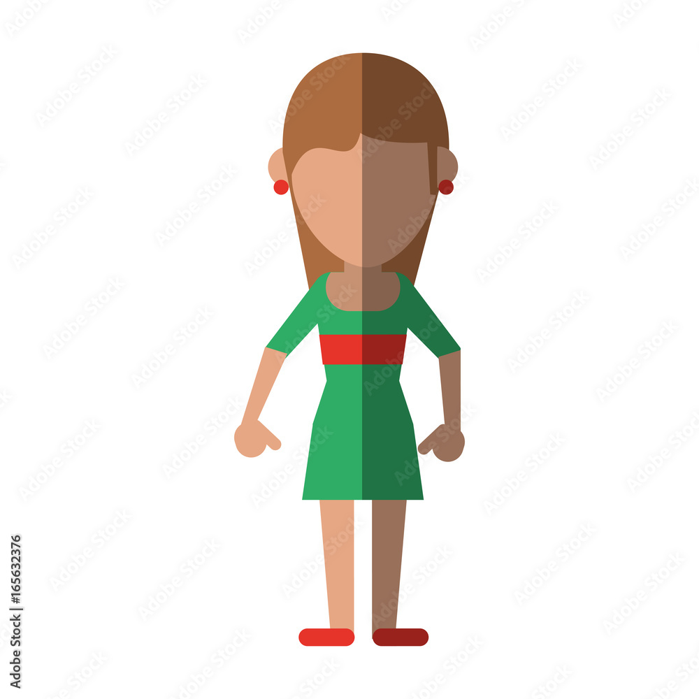 woman cartoon isolated casual woman cartoon isolated casual