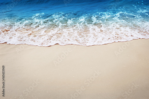 light wave of the sea on the sandy beach