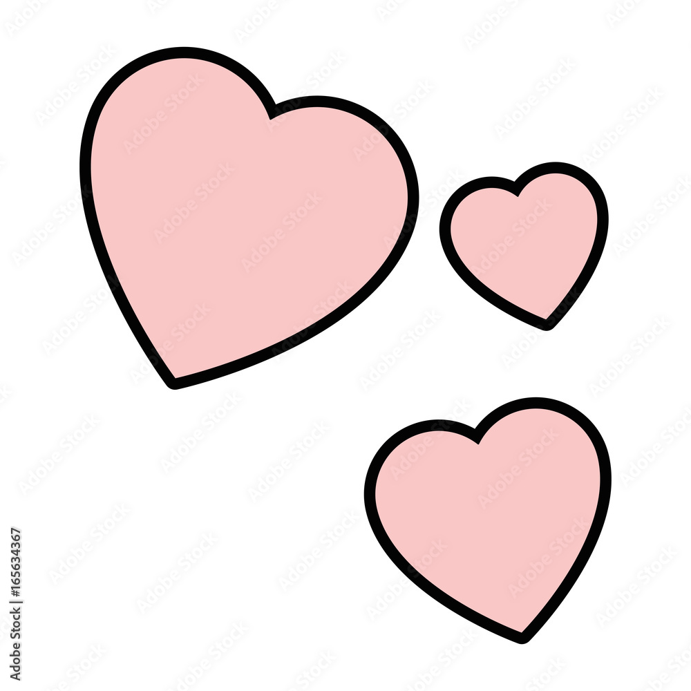 isolated three hearts icon vector illustration graphic design isolated three hearts icon vector illustration graphic design
