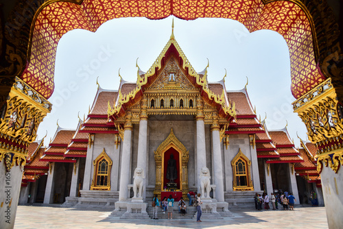 View of  Wat Benchamabophit Through the Archway