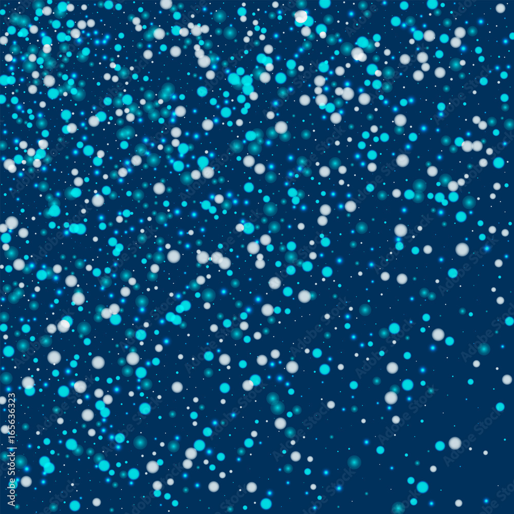 Beautiful falling snow. Abstract scatter with beautiful falling snow on deep blue background. Vector illustration. Beautiful falling snow. Abstract scatter with beautiful falling snow on deep blue background. Vector illustration.
