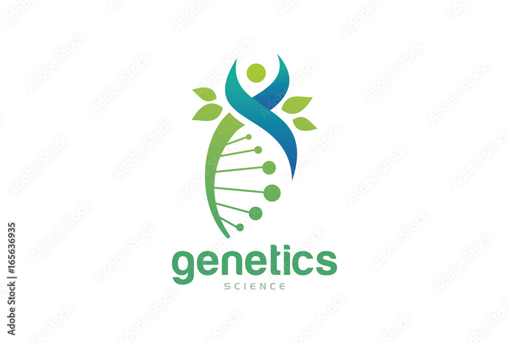 DNA Biology Logo Template Design Vector, Emblem, Design