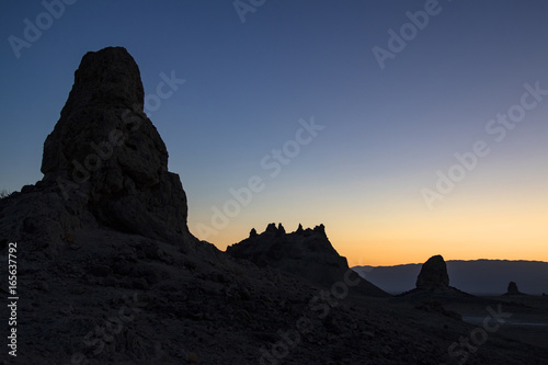 Desert landscape sunrise at Trona Pinnacles