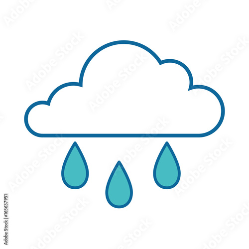 isolated rain cloud icon vector illustration graphic design
