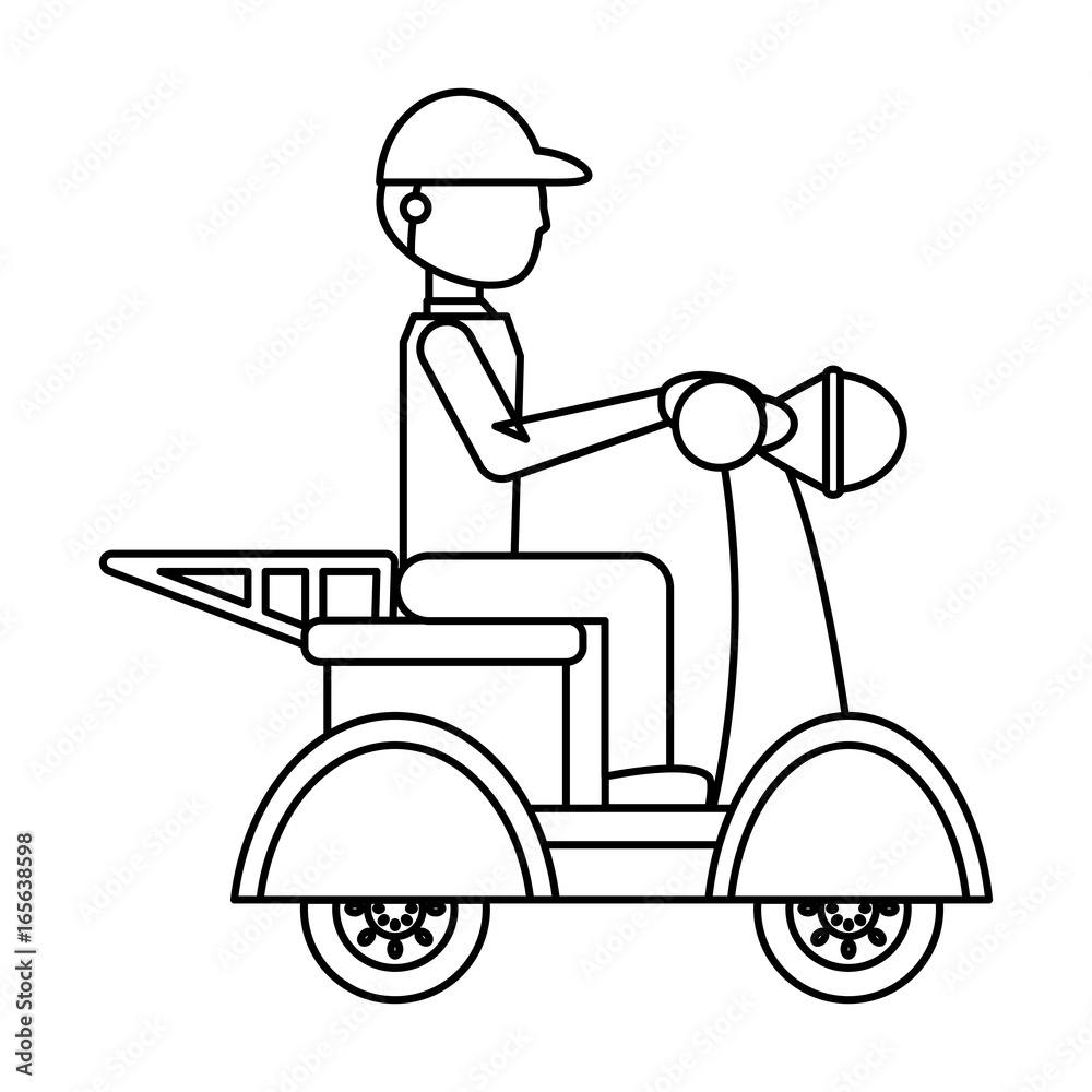 Motorcycle courier vehicle