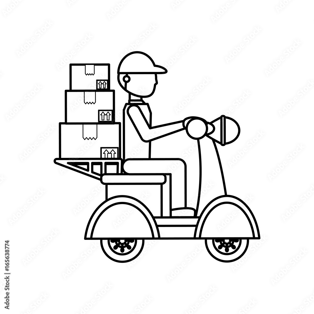 Motorcycle courier vehicle Motorcycle courier vehicle