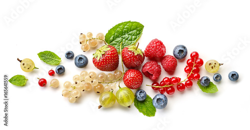 Fototapeta Naklejka Na Ścianę i Meble -  composition of various berries