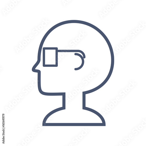 Man with glasses cartoon