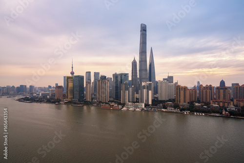 Shanghai city skyline in sunset © YANG WEI CHEN 