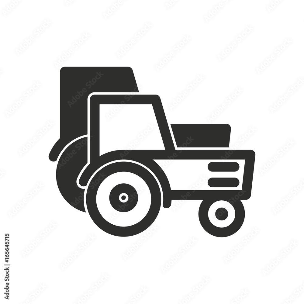 Tractor vector icon. Tractor vector icon.